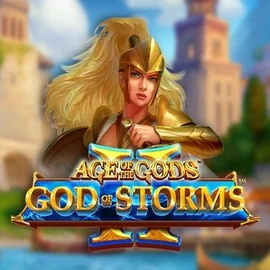 Age Of The Gods: God Of Storms 2 slot logo by Playtech at Betspino Casino