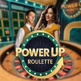 Official Live Casino logo: PowerUP Roulette by Pragmatic Play at Betspino Casino